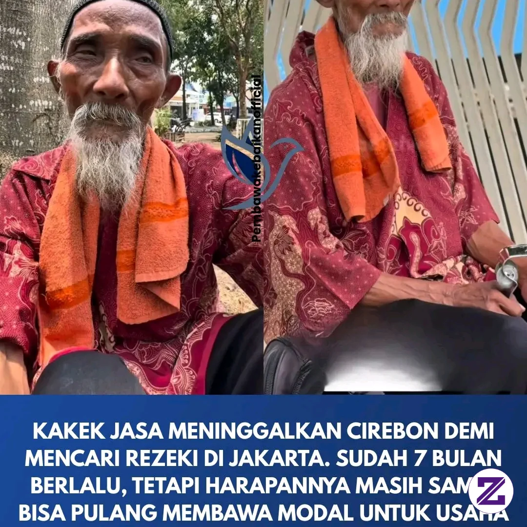 Di Usia 77 Tahun, Kakek Jasa Merantau Dari Cirebon Ke Jakarta Seorang Diri.