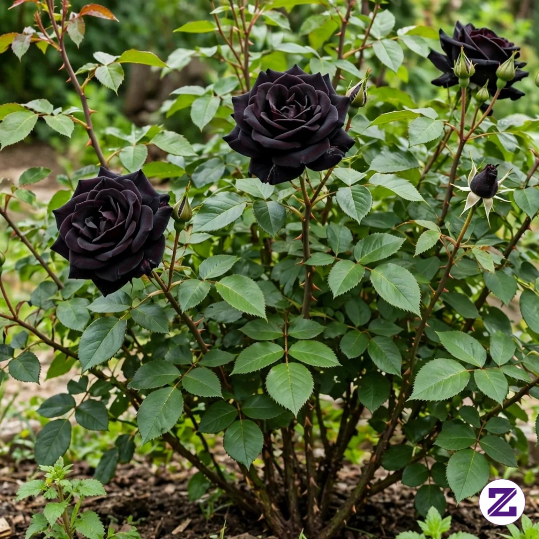 Tanaman Mawar Hitam Black Rose Bush - Mawar Hitam Langka Mekar Sempurna