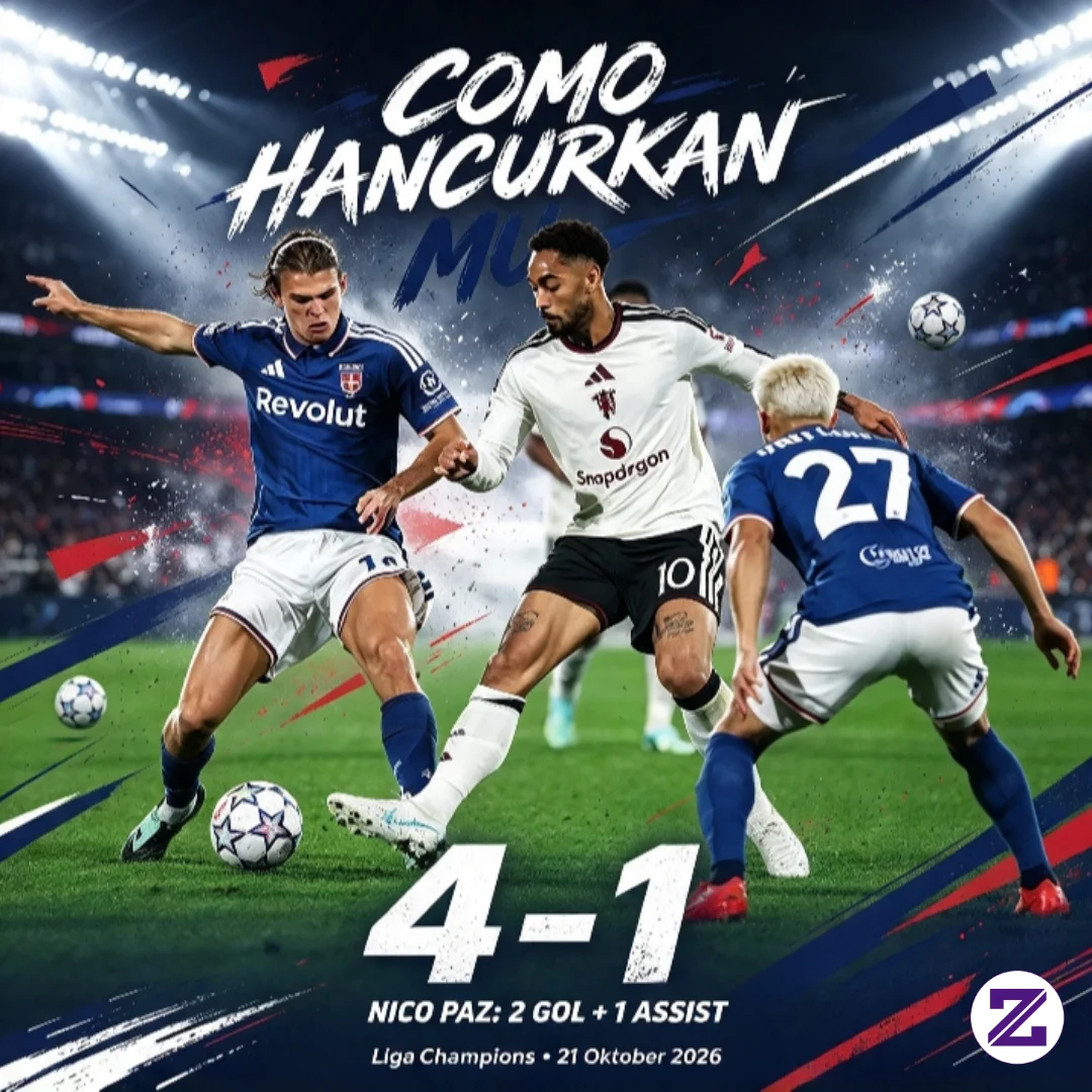 ⚽ COMO HANCURKAN MU 4-1 Di Liga Champions!