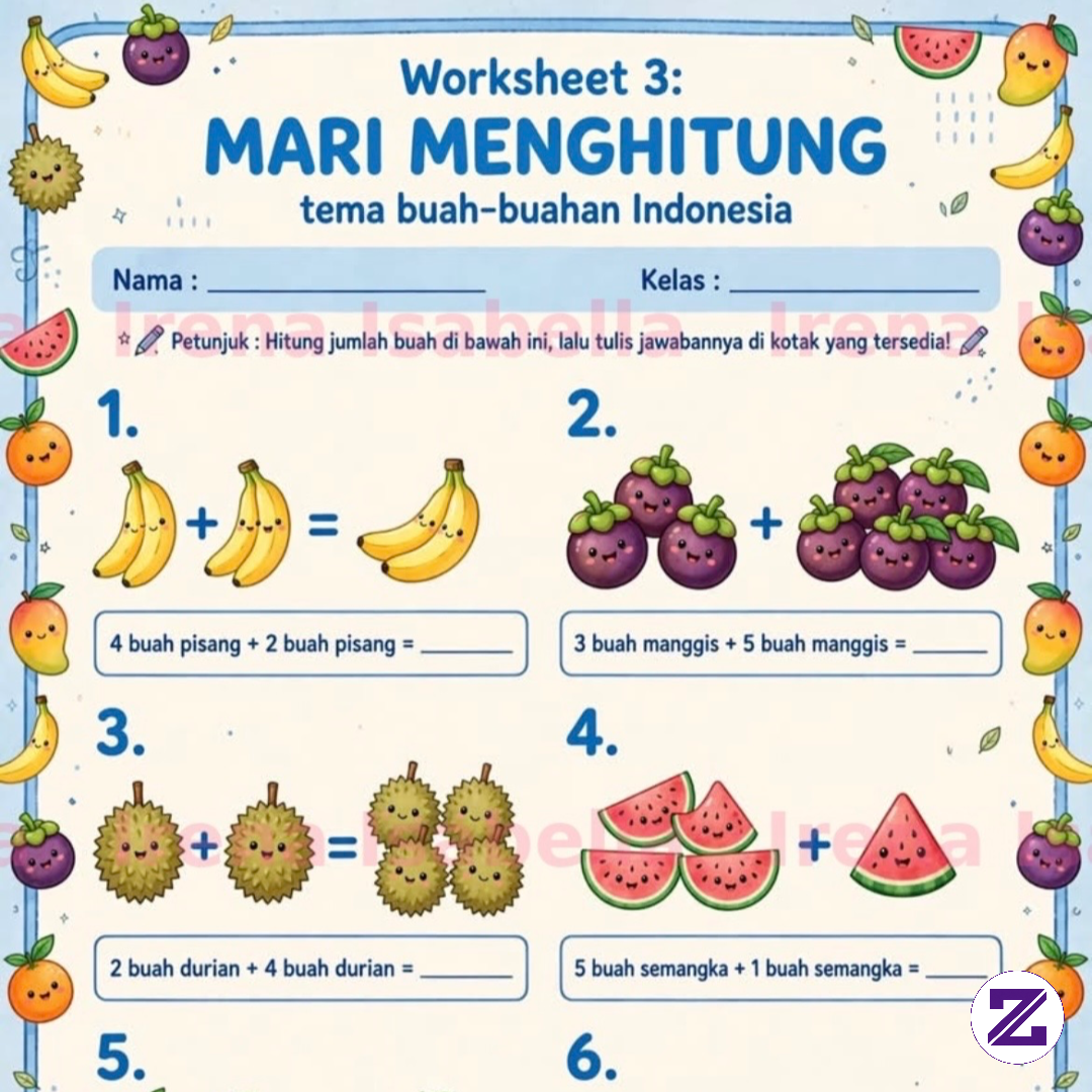 Ini Ada Lembar Buat Mengasah Otak Anak Lengkap Banget Ada 45 Halaman,tinggal