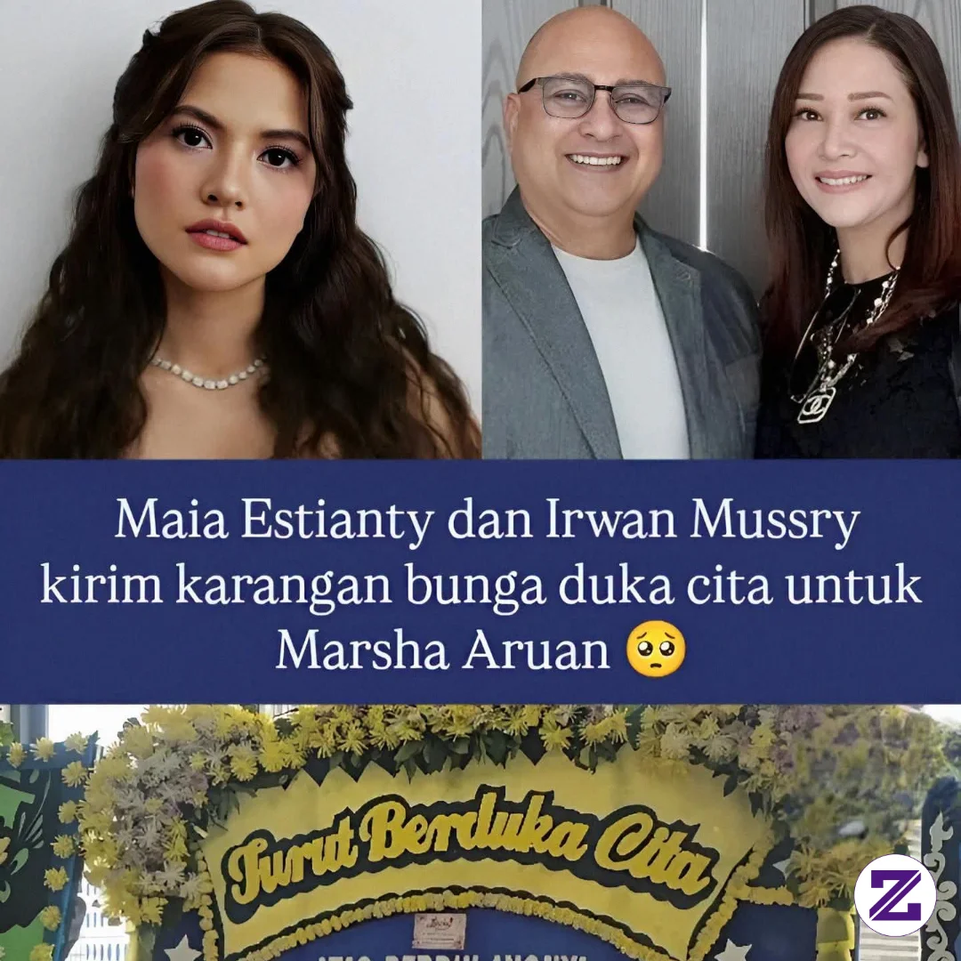 Maia Estianty Bersama Suaminya, Irwan Mussry, Mengirimkan Karangan Bunga Duka