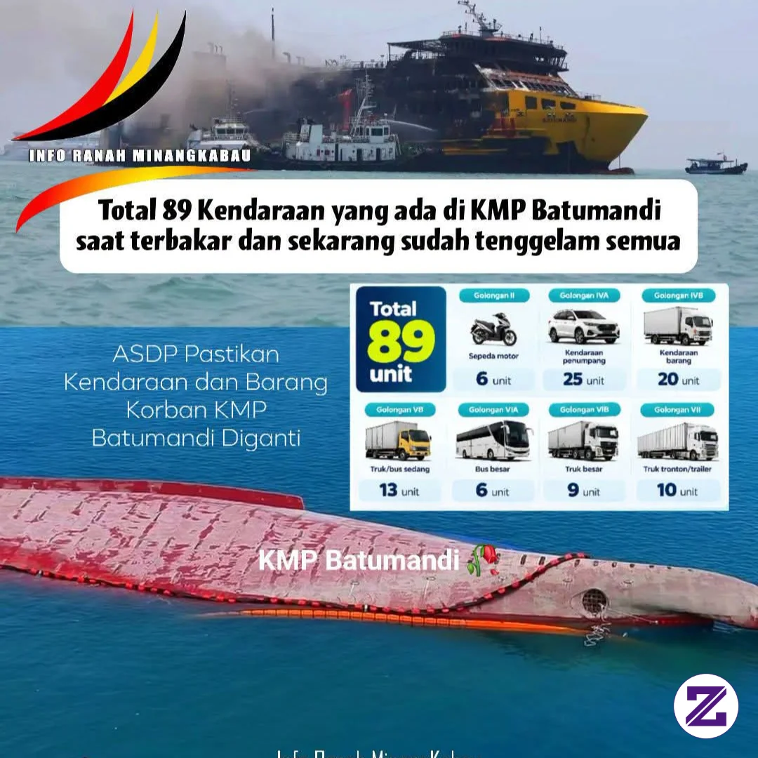 ASDP Pastikan Kendaraan Dan Barang Korban KMP Batumandi Diganti
