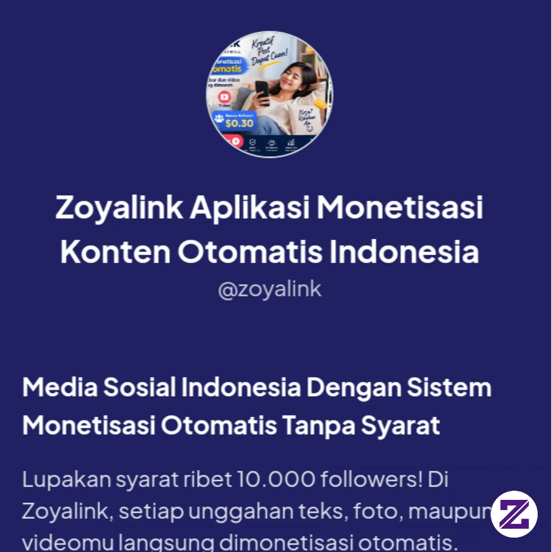 Akhirnya Jadi Juga Web Bio Link Nya Untuk Promosi Link Referral Zoyalink