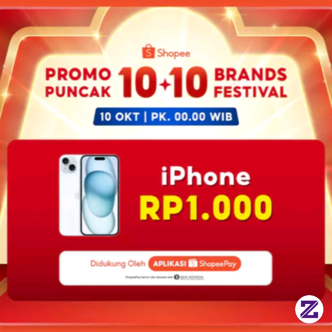 Promo Puncak Shopee 10.10 IPhone Rp.1000