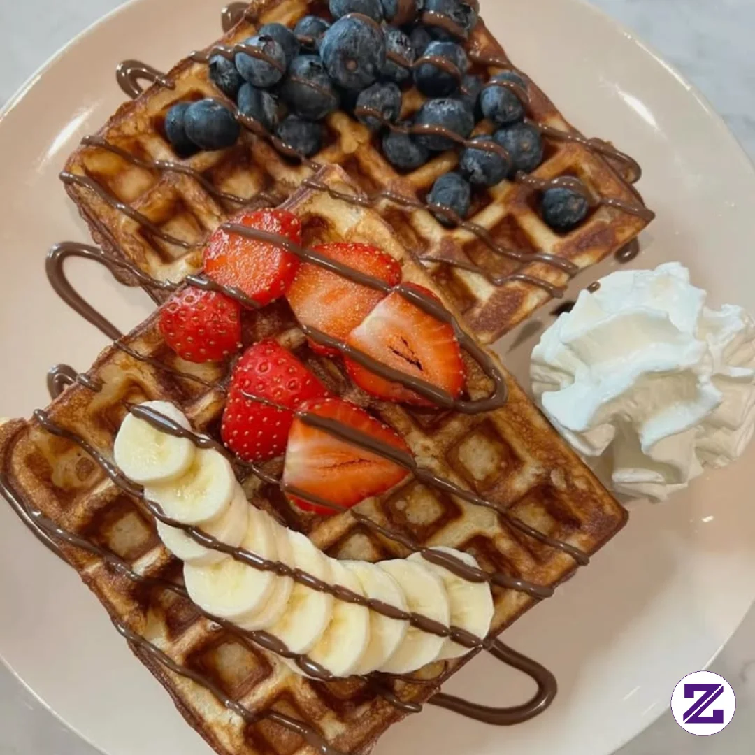 WAFFLE BUAH COKLAT WHIPPED CREAM* 🍫🍌