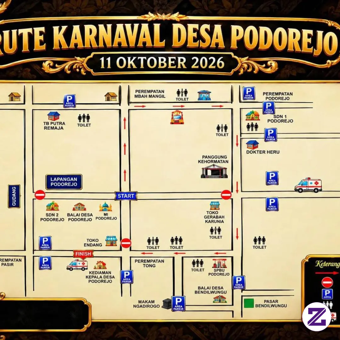 Inilah Rute Karnaval Desa Podorejo Kec Sumbergempol Hari Ini