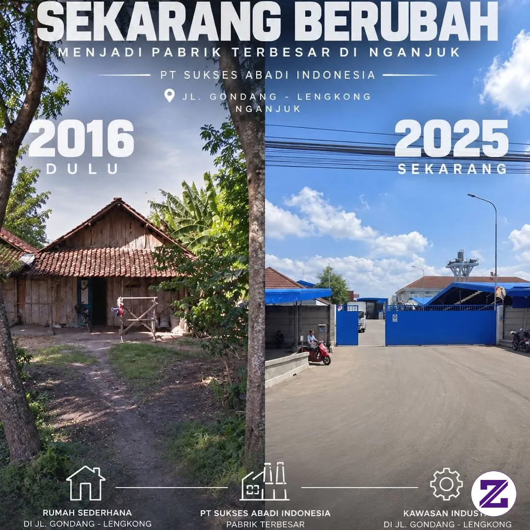 SIAPA SANGKA! DULUNYA RUMAH SEDERHANA, SEKARANG BERUBAH JADI PABRIK DI NGANJUK