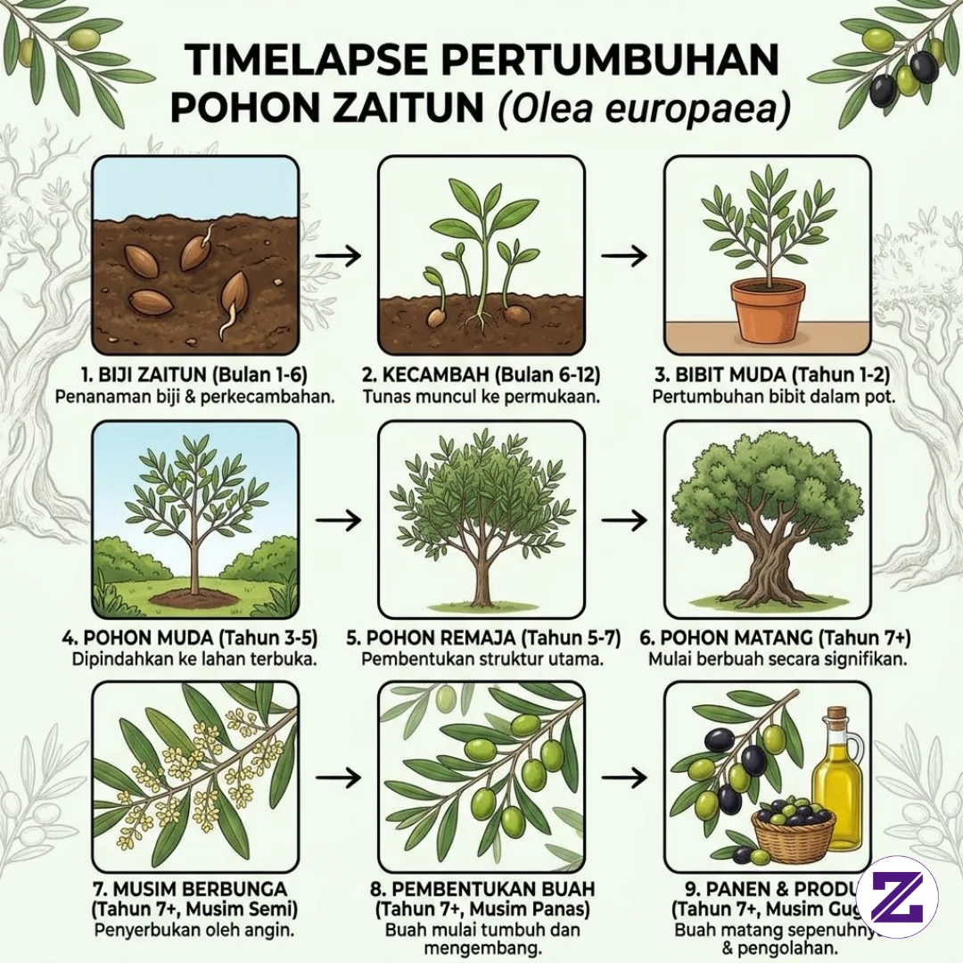 Tahukah Kamu Bagaimana Perjalanan Pohon Zaitun (Olea Europaea) Dari Sebutir Biji