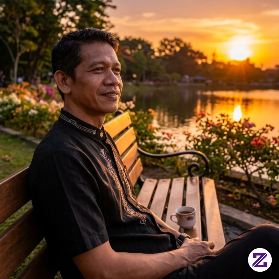 Menikmati Indahnya Senja Sore