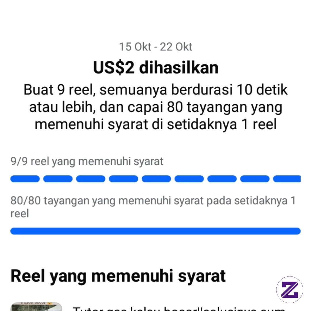 Bonus Facebook Lumayan Dapat $2 Kalau Di @zoyalink Harus Dapatin $0,1 Ajah Sulit
