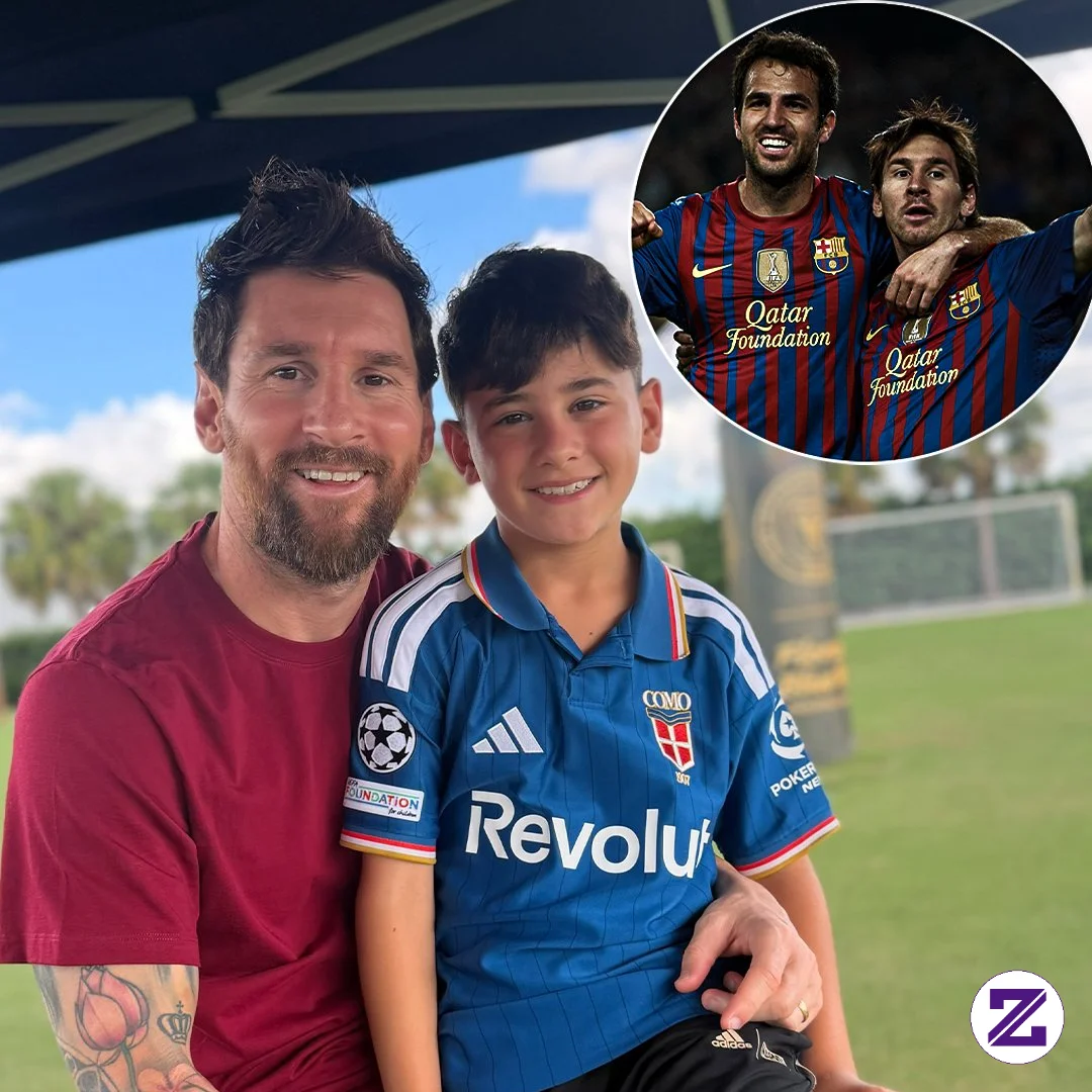 Jersey Pemberian Fabregas Ke Putra Messi Jadi Saksi Bisu Empat Gol Como Ke