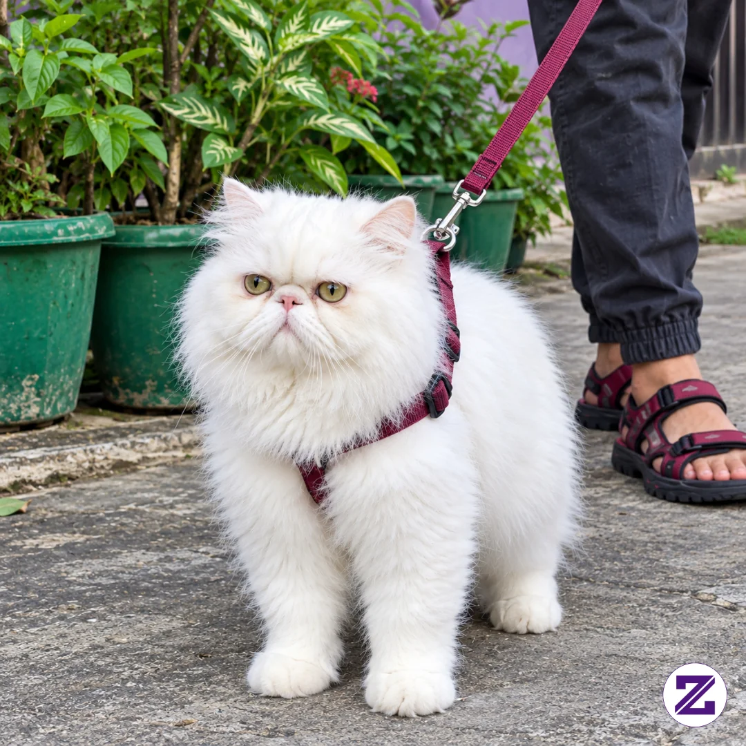 🐱 Jalan-Jalan Pagi Si Pesek, Gayanya Bikin Ngakak! 😂