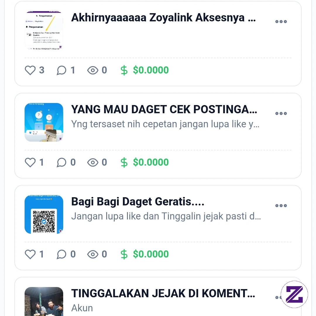 Ngga Bisa Berkata-Kata Aku Sama Zoyalink Ni Padhal Postingannya Sudah Ada Yang