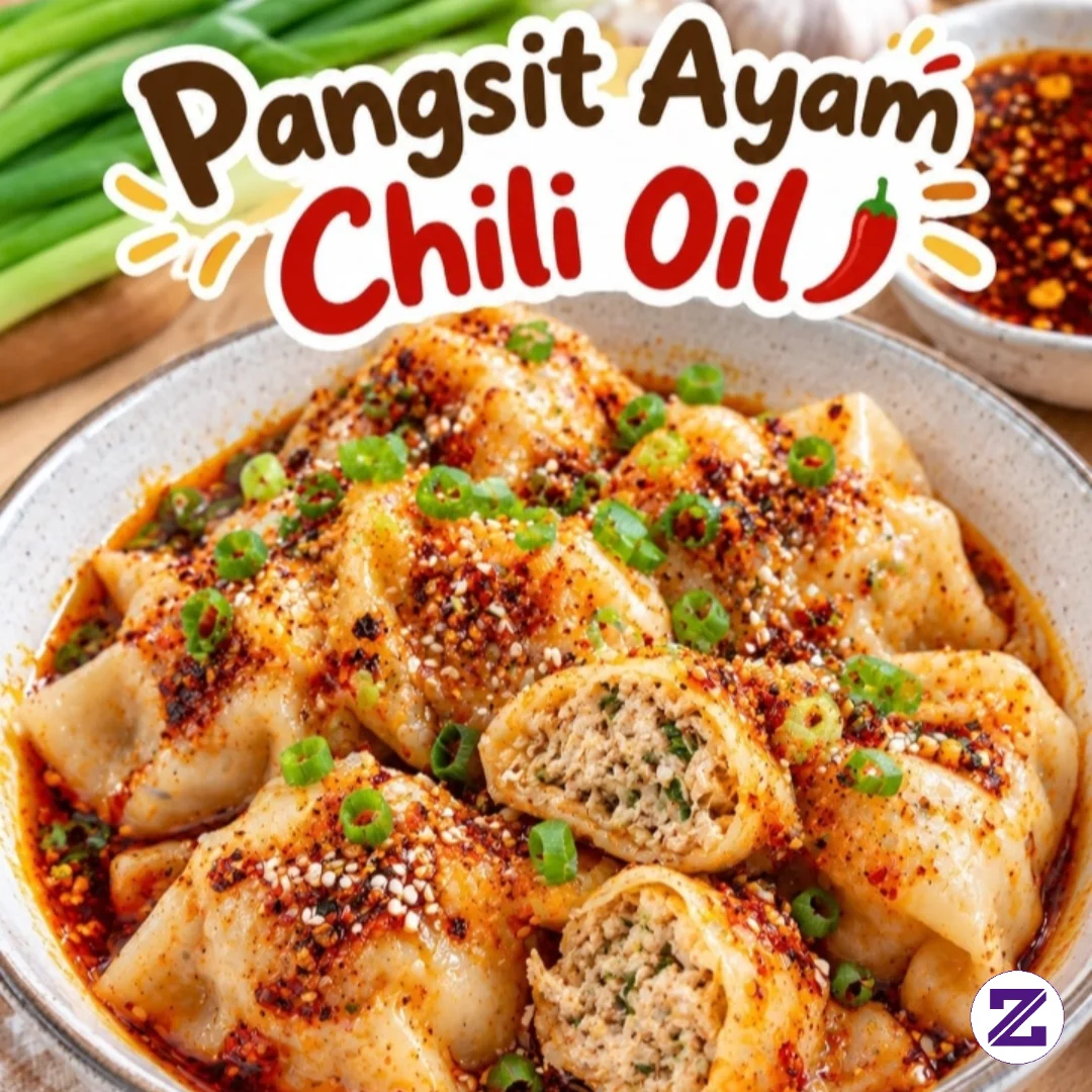 PANGSIT AYAM CHILI OIL😋🌶️