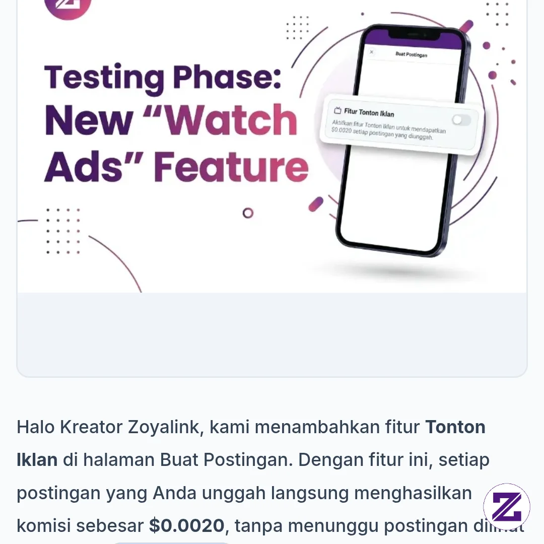 Sekarang Ada Tahap Uji Coba Di Zoyalingk
