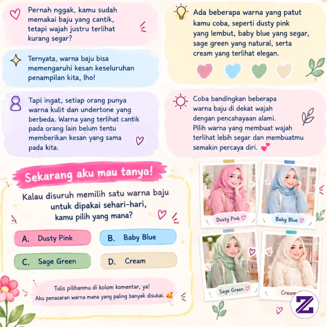 Pernah Merasa Wajah Terlihat Kusam Padahal Sudah Dandan? Ternyata Warna Baju
