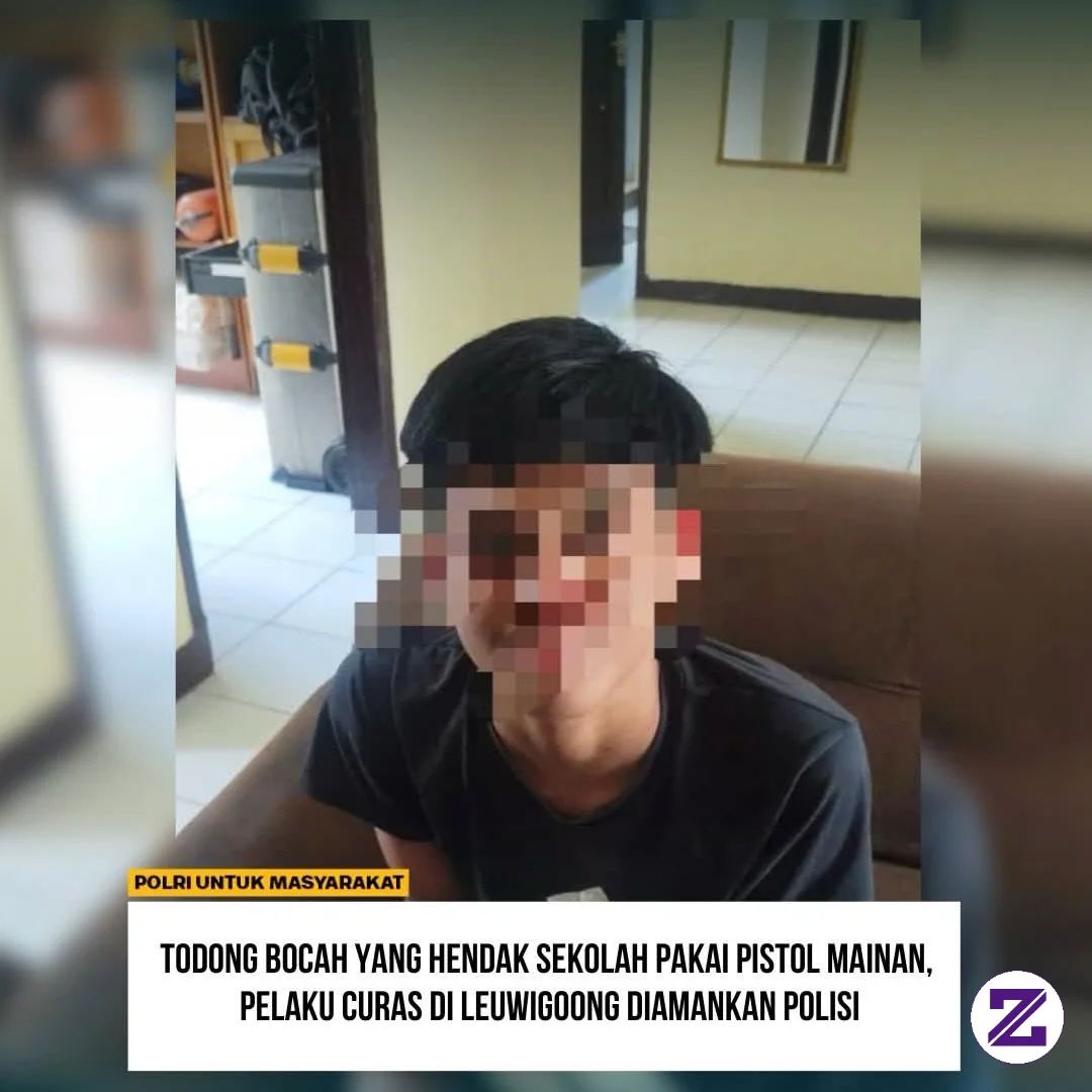Todong Bocah Yang Hendak Sekolah Pakai Pistol Mainan, Pelaku Curas Di Leuwigoong