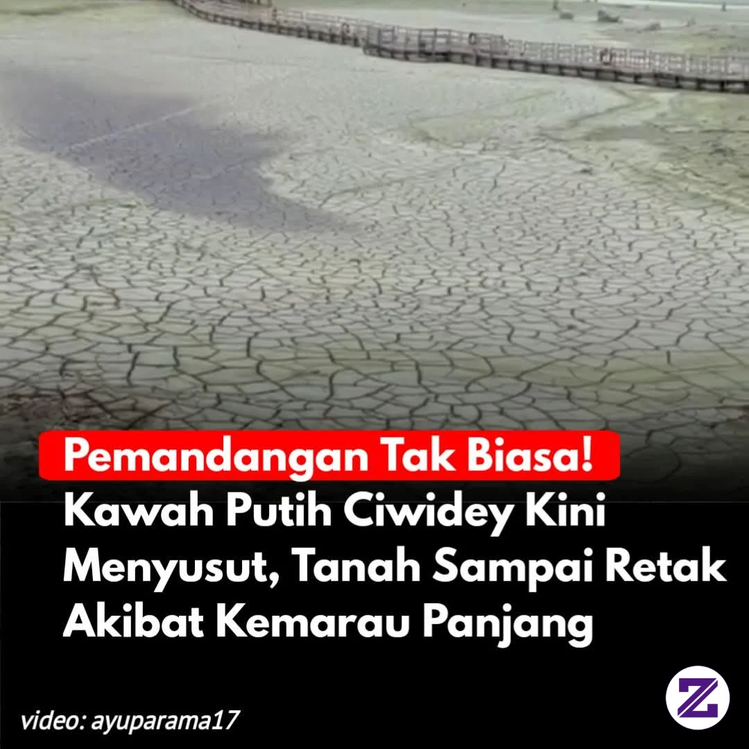 Pemandangan Tak Biasa Terlihat Di Kawah Putih, Ciwidey, Kabupaten Bandung. Kawah