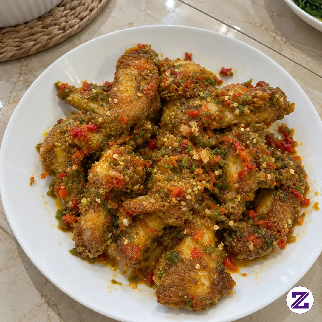 AYAM CHILI PADI, PEDAS GURIH DENGAN SAMBAL CABAI MELIMPAH*