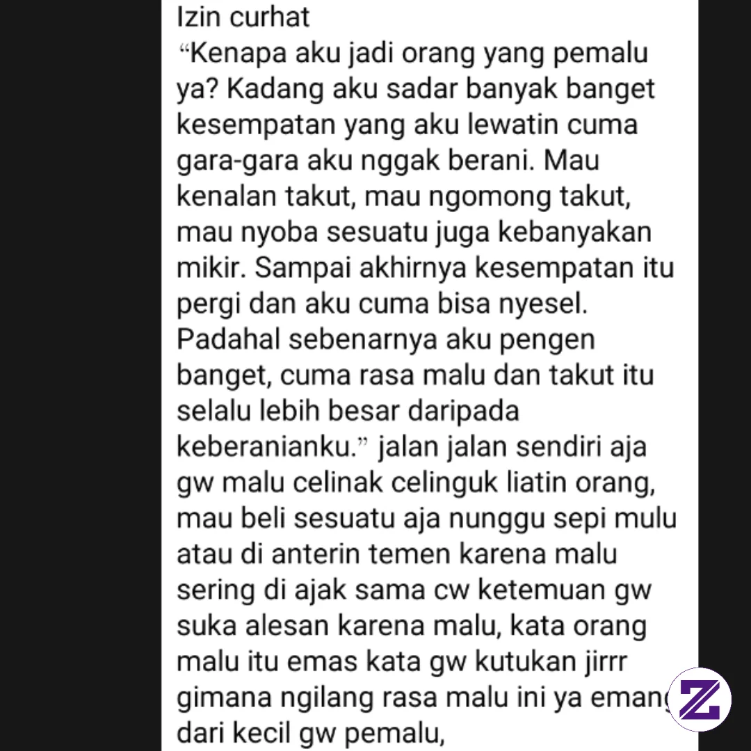 Cara Biar Gak Malu Kalo Mau Kemana Mana, Spill Mungkin Kk Nya Kurang Percaya Dri
