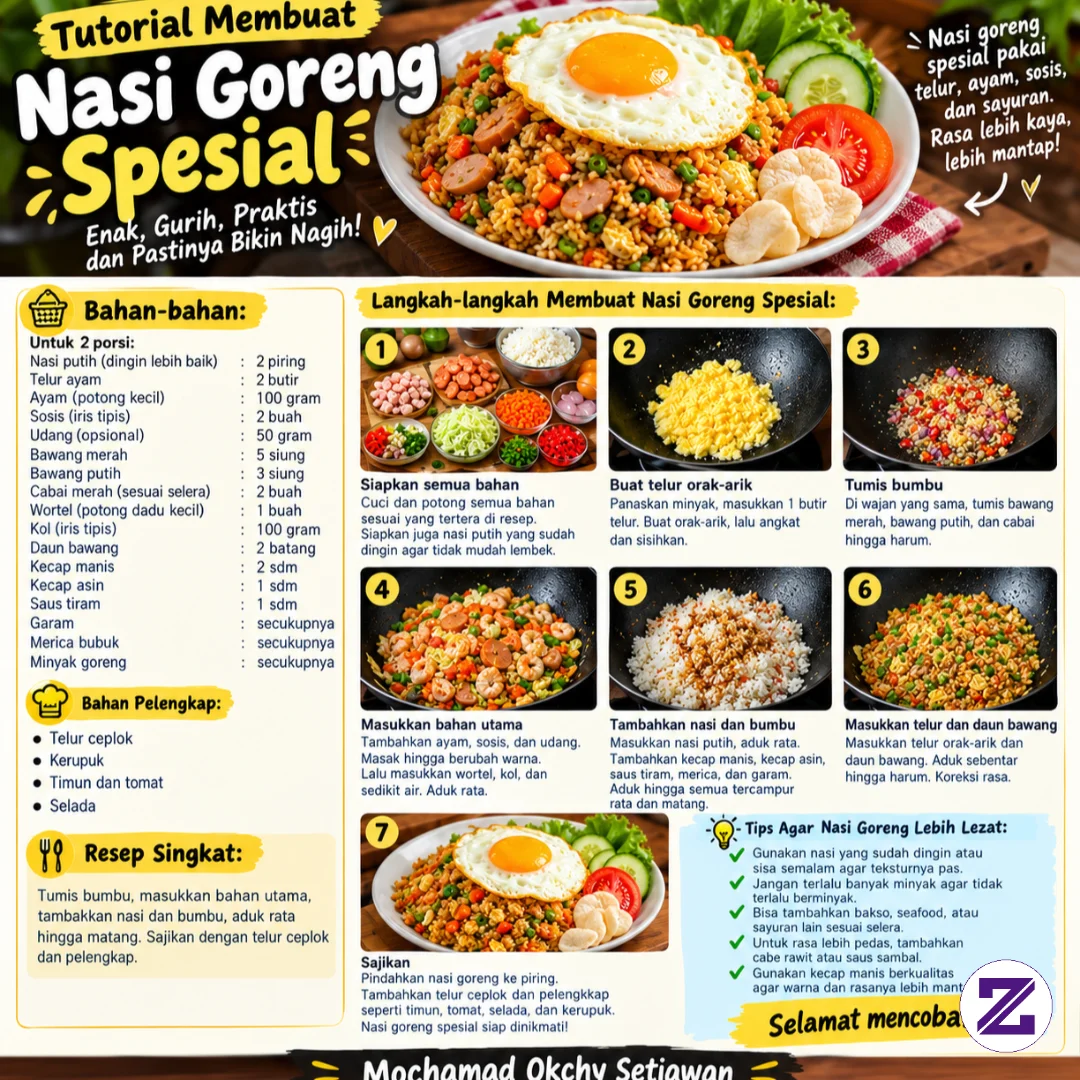 🍳🔥 RESEP NASI GORENG SPESIAL, ENAKNYA BIKIN NAGIH! 😍