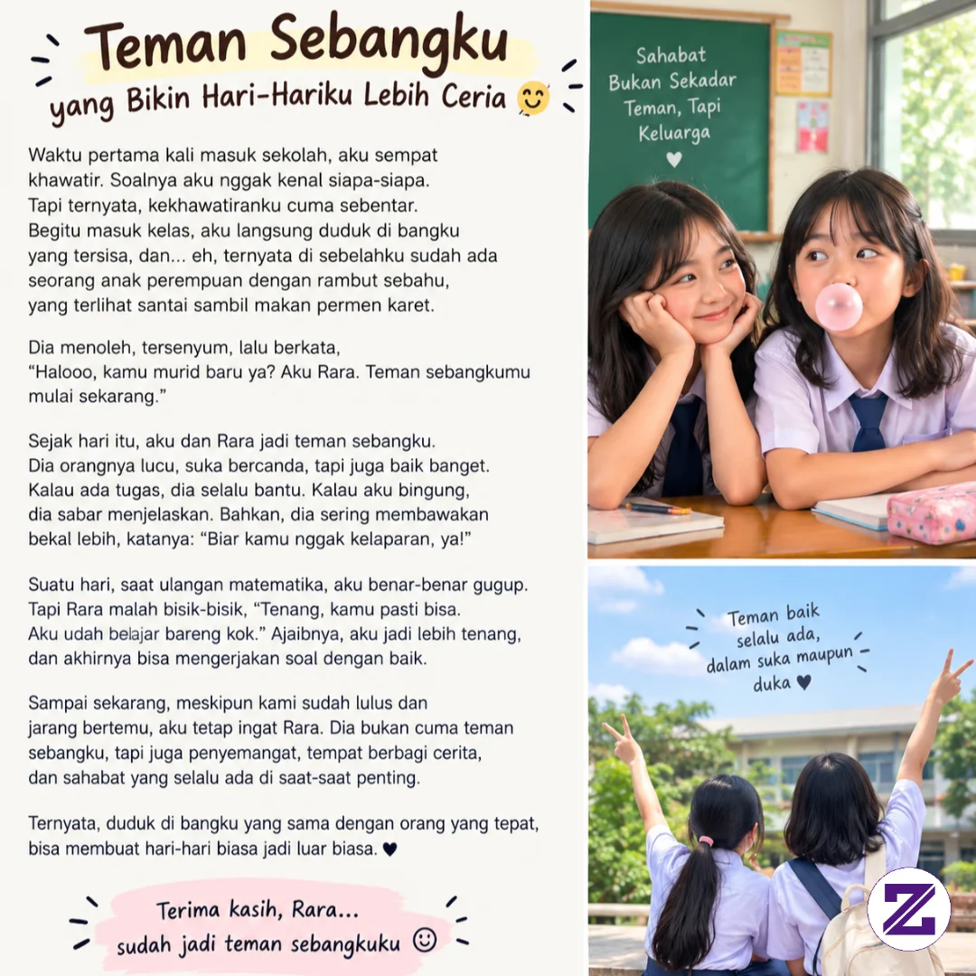 TEMAN SEBANGKU YANG BIKIN HARI-HARI JADI SERU 😄