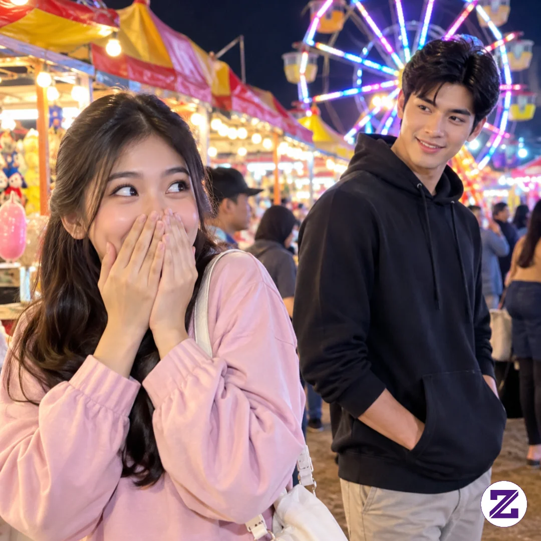 🤣 Tak Sengaja Teriak Saat Melihat Cowok Ganteng Di Pasar Malam! 😂❤️