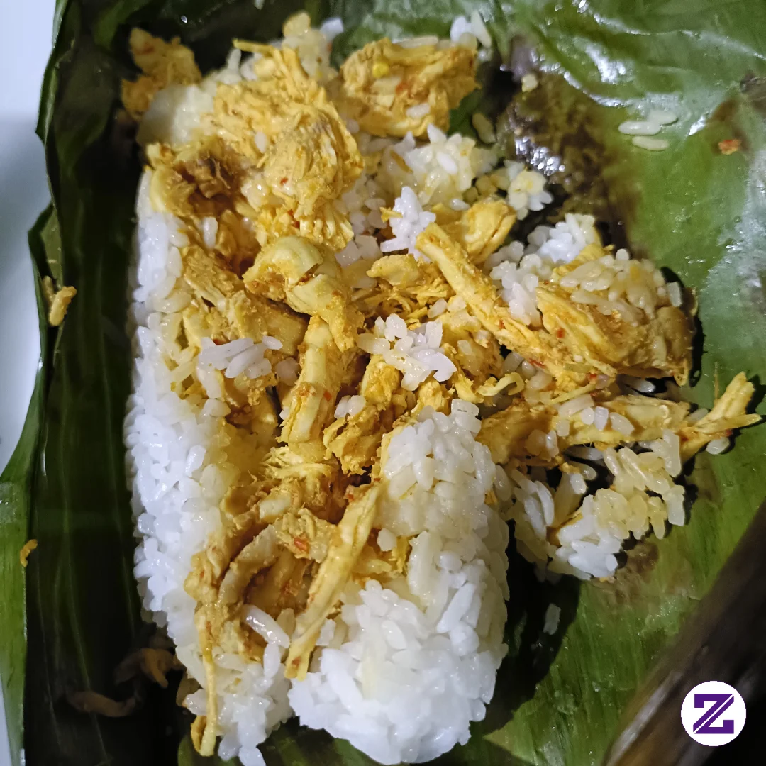 Nasi Bakar Ayam Suwir.
