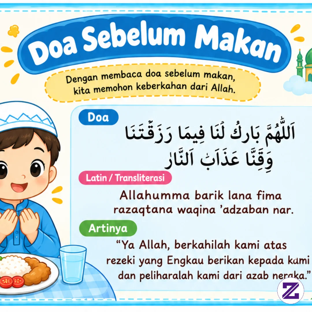Doa Anak Sebelum Makan 😊