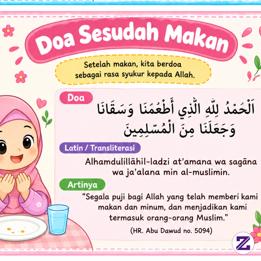 Doa Sesudah Makan Untuk Anak2 😊