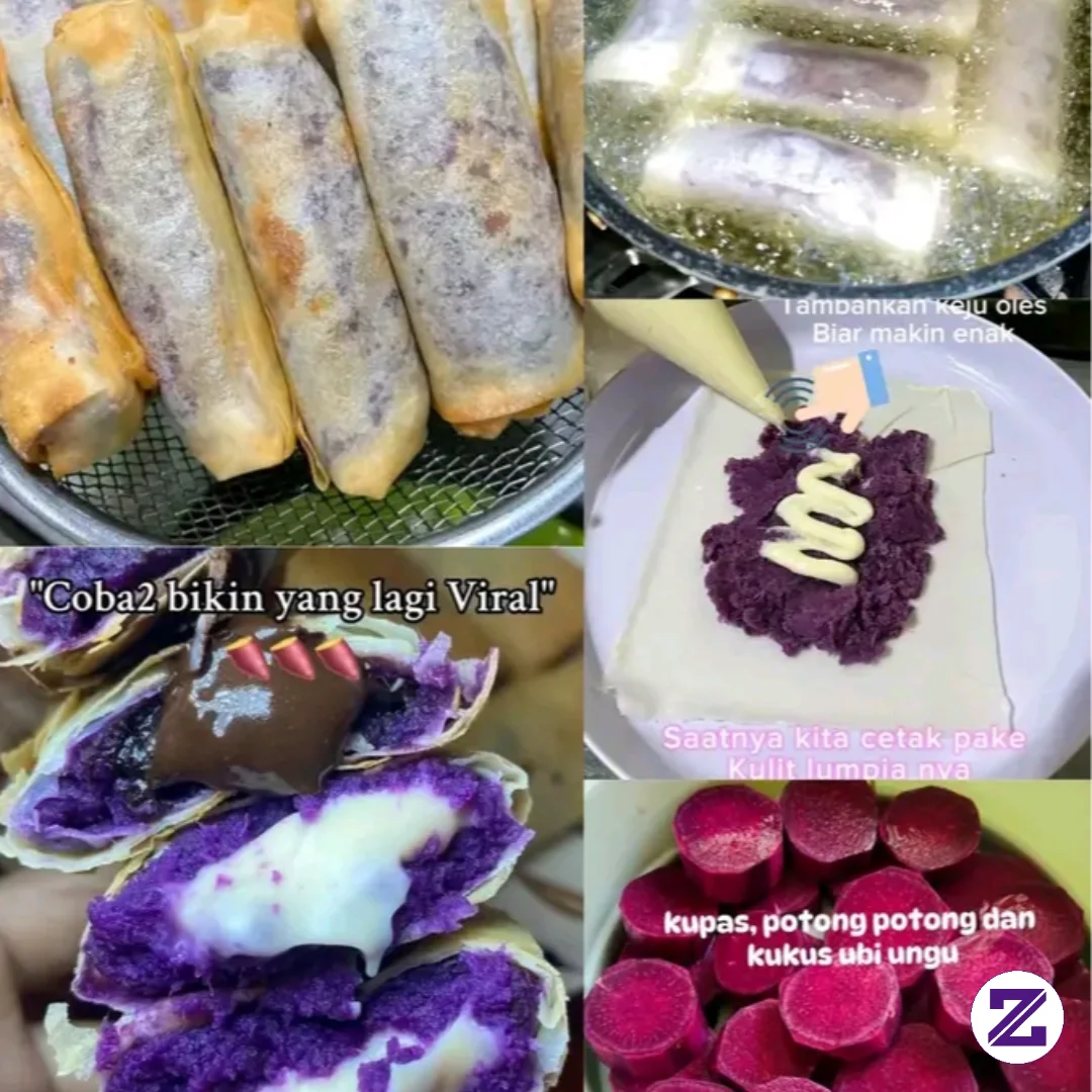 Resep Lumpia Ubi Ungu Isi Keju Lumer