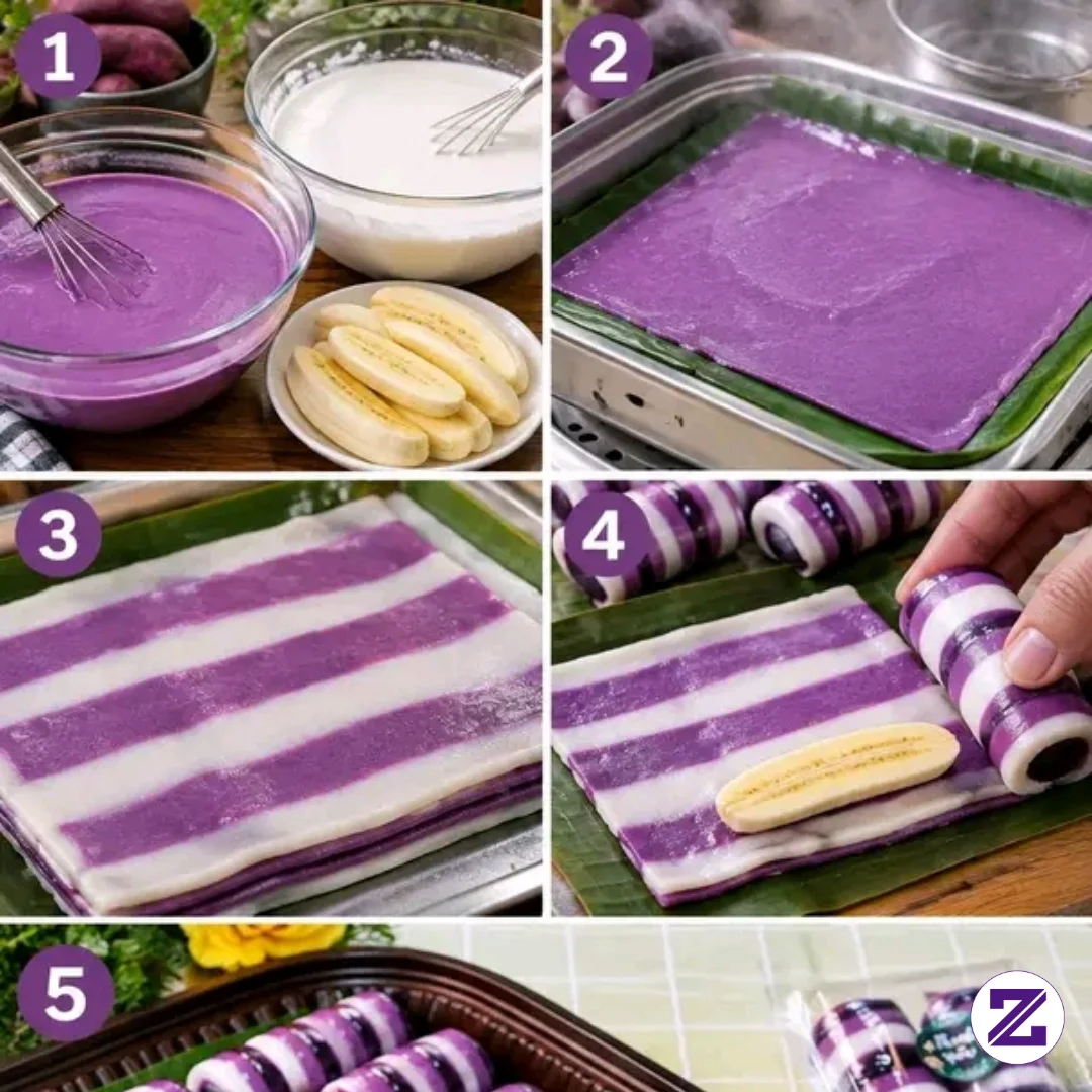 💜 RESEP NAGASARI GULUNG UBI UNGU 💜