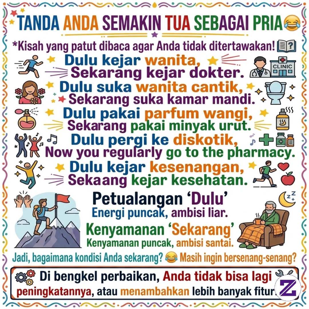 “Menjadi Tua Itu Gratis... Tapi Biaya Perawatannya Tidak! 😂”