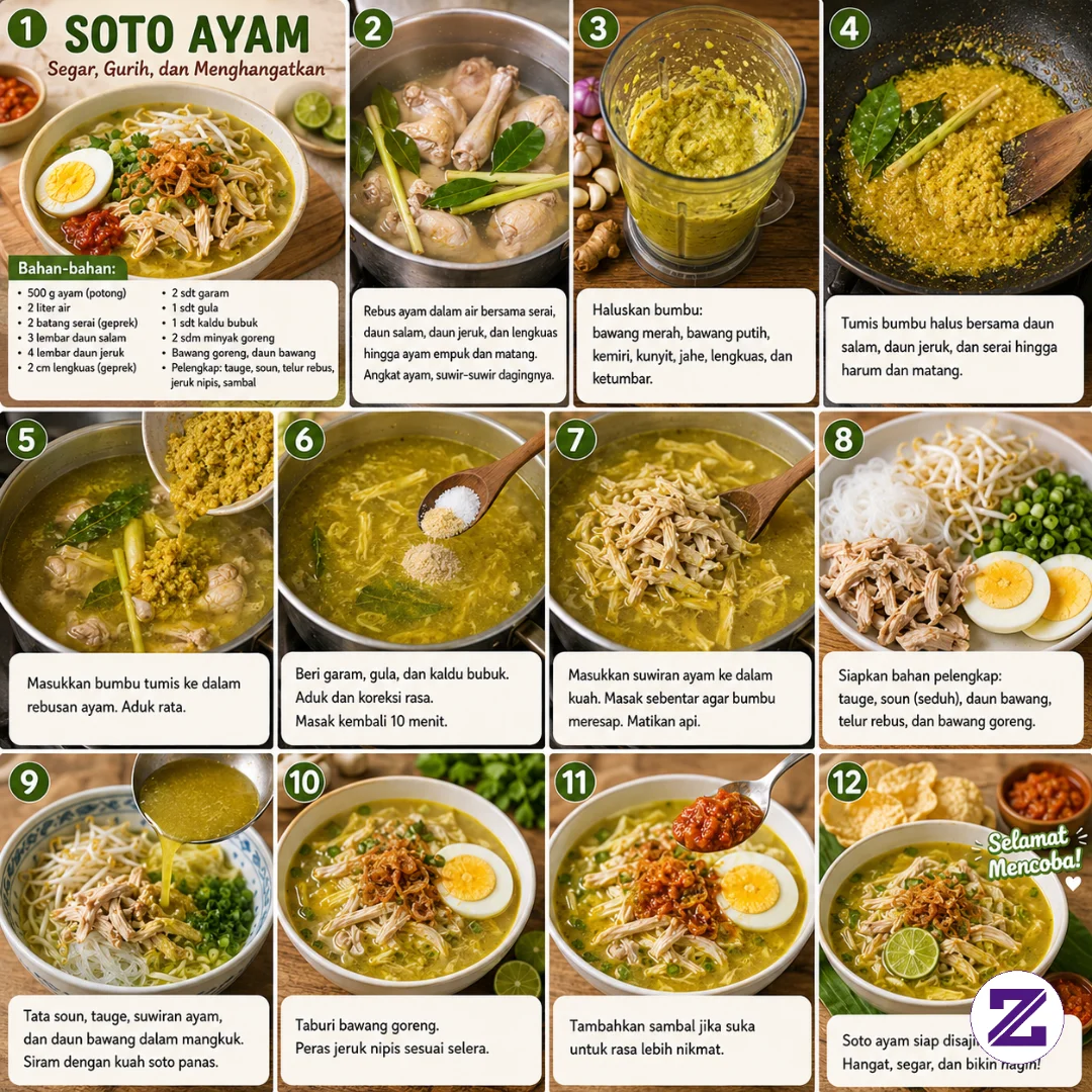 RESEP SOTO AYAM LEZAT