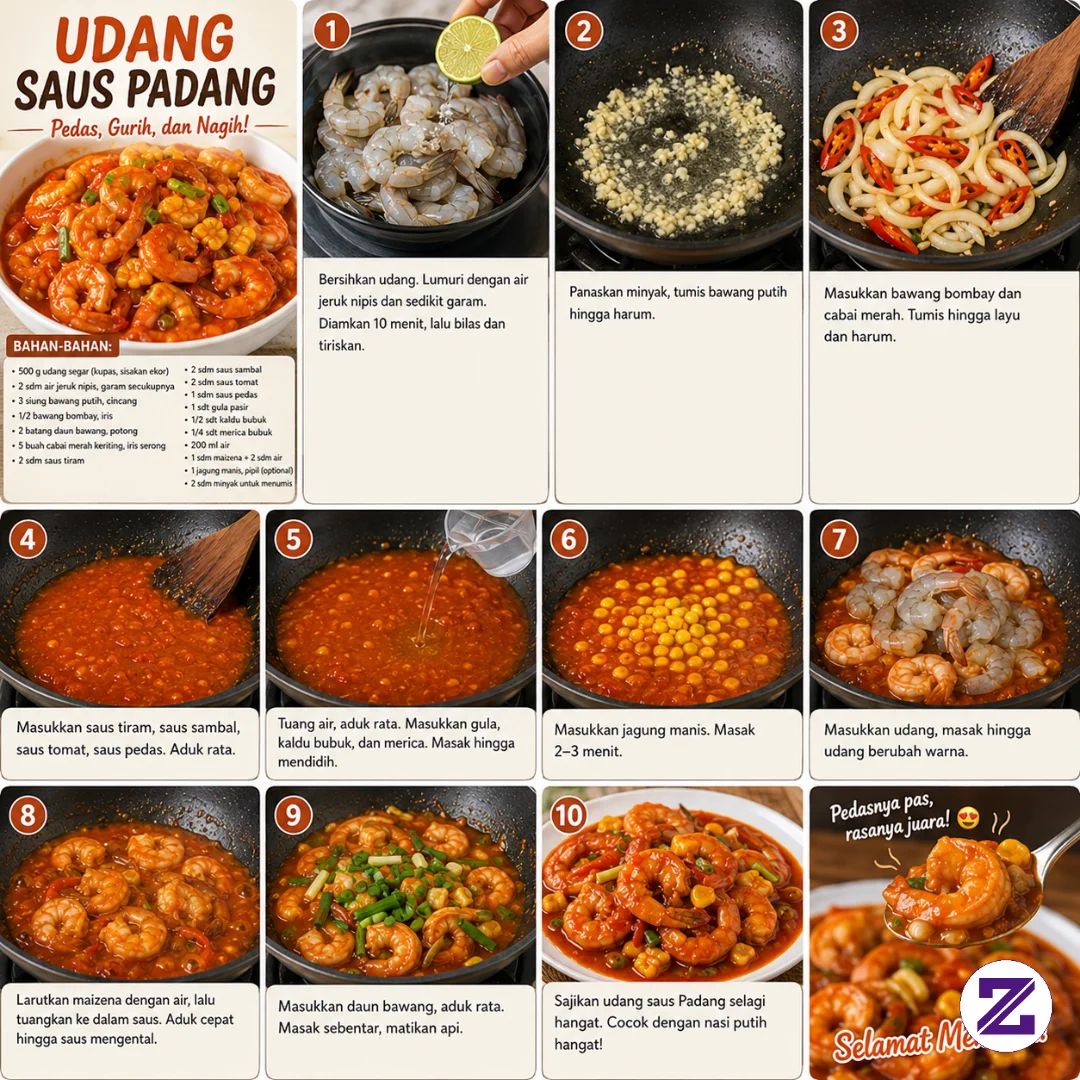 Resep Udang Saus Padang