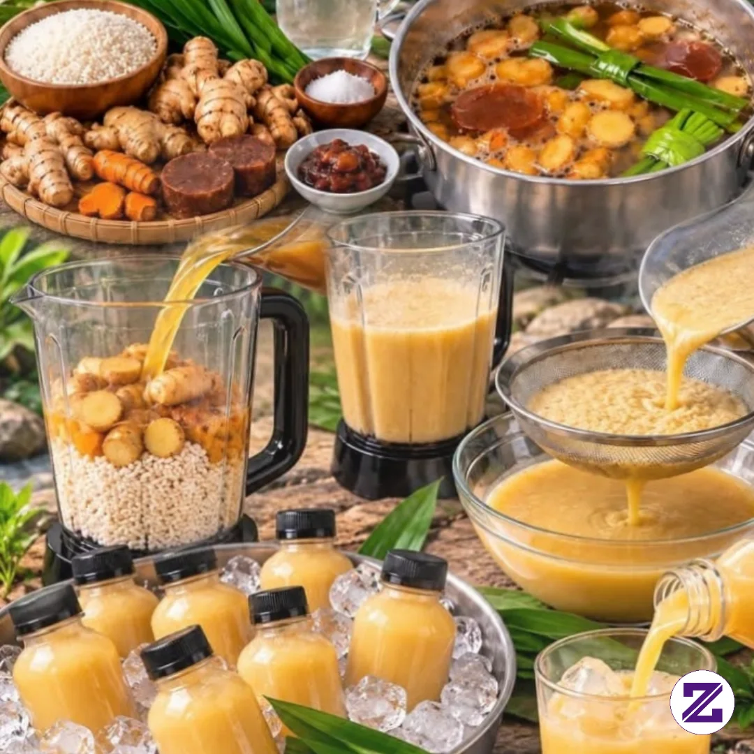 🥤 Resep Stok Beras Kencur