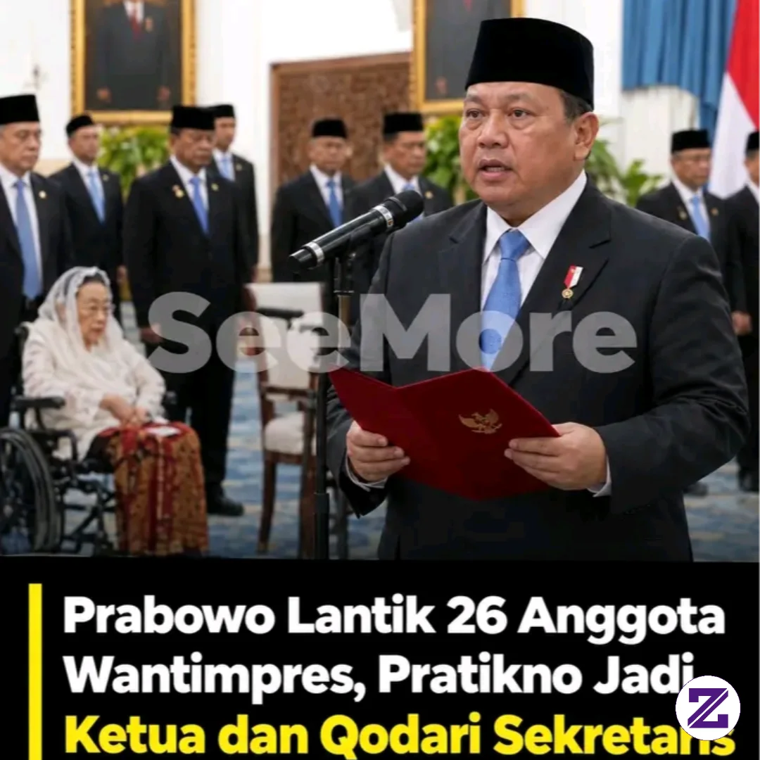 Prabowo Lantik 26 Anggota Wantimpres, Pratikno Jadi Ketua