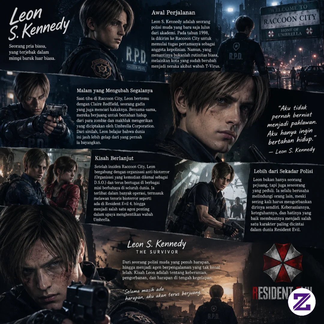 LEON S. KENNEDY — DARI POLISI MUDA MENJADI LEGENDA** 🧟‍♂️🔫