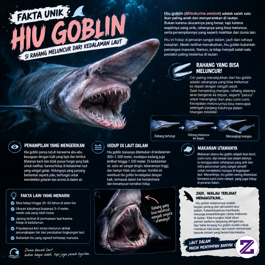 🦈 **HIU GOBLIN — MONSTER LAUT DALAM YANG NYATA!** 😱🌊