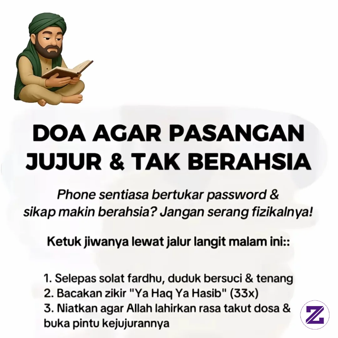 Doa Agar Pasangan Jujur Dan Tidak Berahsia... 🤲🏻🤲🏻🤲🏻