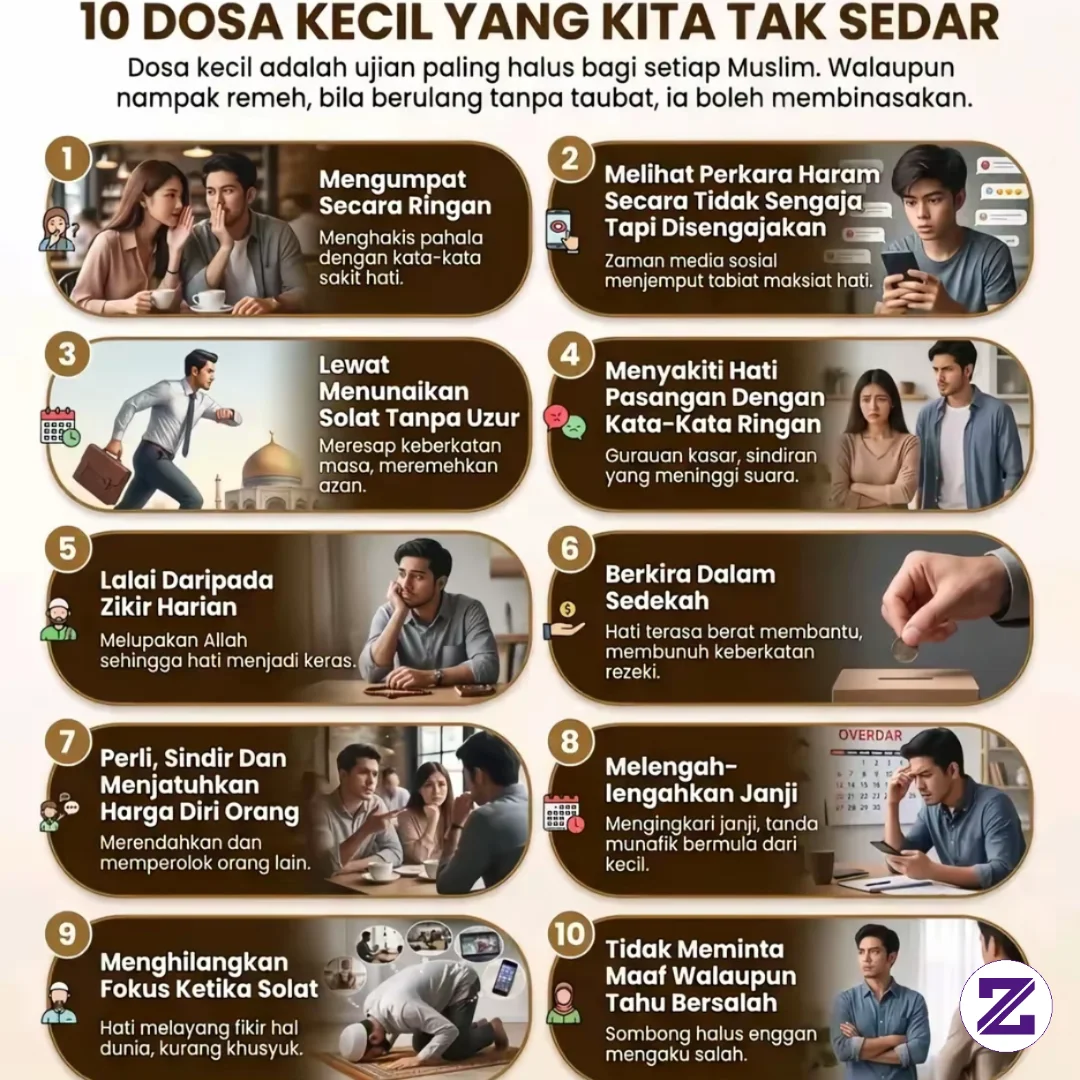 Dosa Kecil Bukan Remeh... Ia Menyelubungi Hati. Segeralah Bertaubat! 🙏🏻