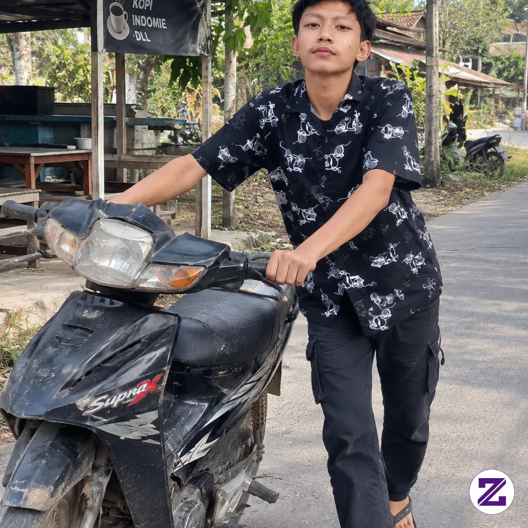 Cape Banget Dorong Motor Sendirian