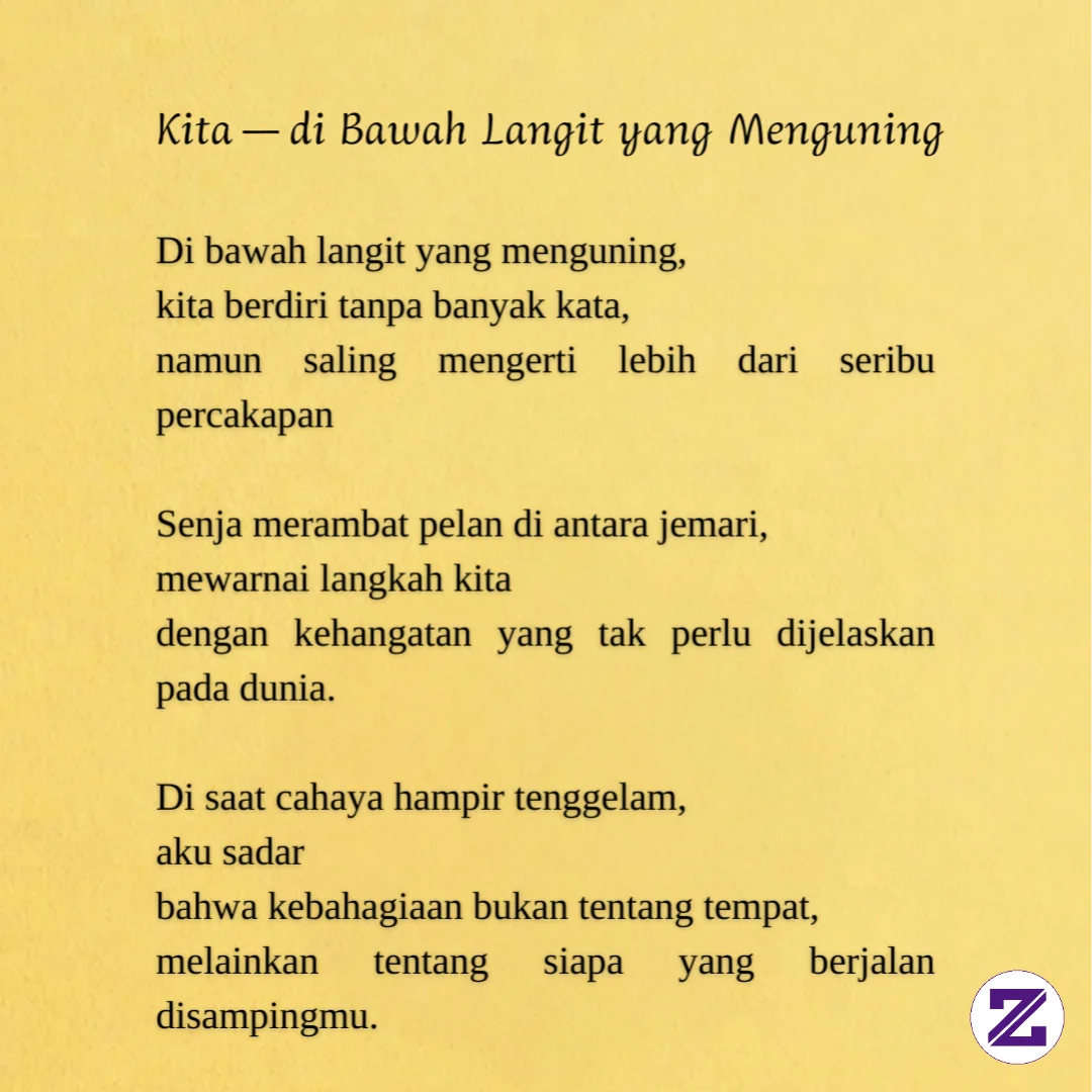 Kita — Di Bawah Langit Yang Menguning