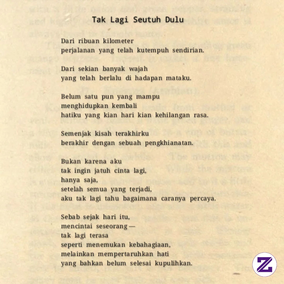 Tak Lagi Seutuh Dulu