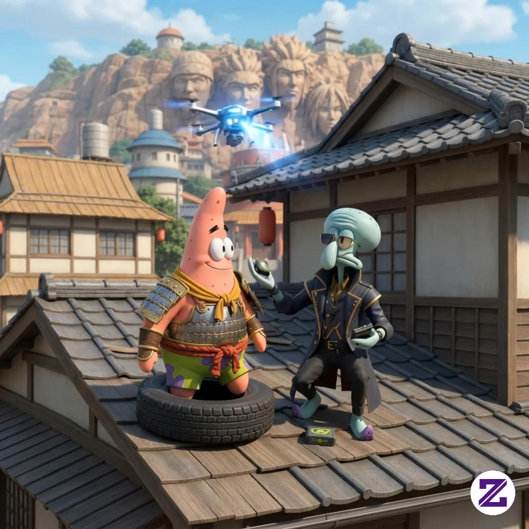 Coba Tebak Patrick Dan Sequidward Memakai Kostum Siapa ..!!️