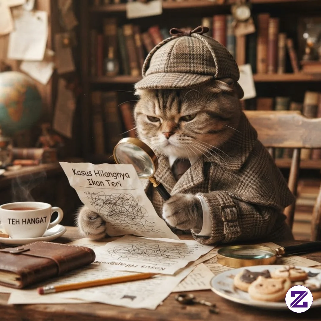 Si Kucing Sedang Mendeteksi Kasus Korupsi Pokus Amat🤣