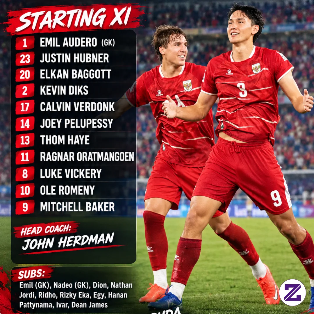 🇮🇩 STARTING XI TIMNAS INDONESIA DI FINAL FIFA ASEAN CUP 2026! 🏆