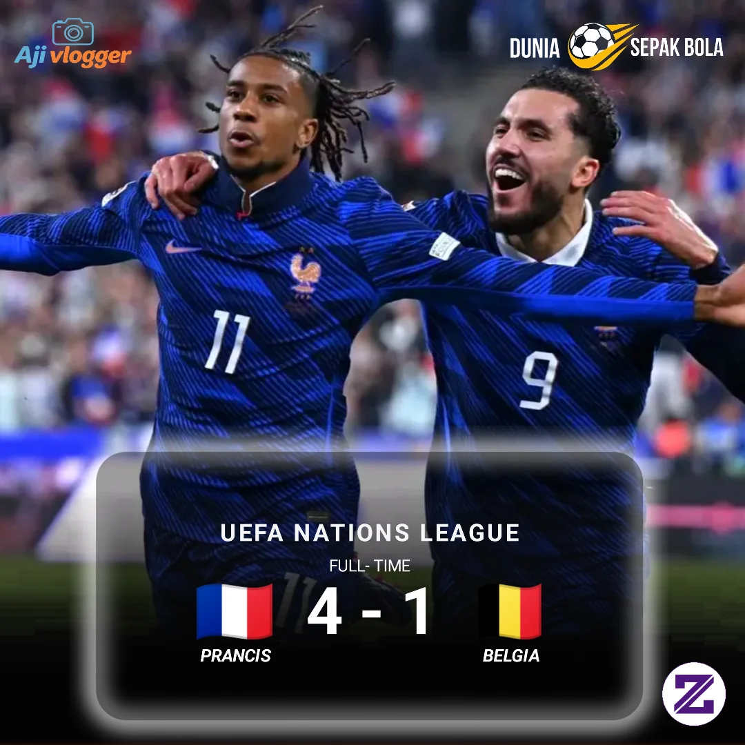 FT: Prancis 4 - 1 Belgia