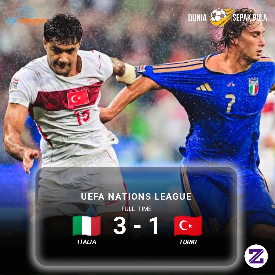 FT: Italia 3 - 1 Turki