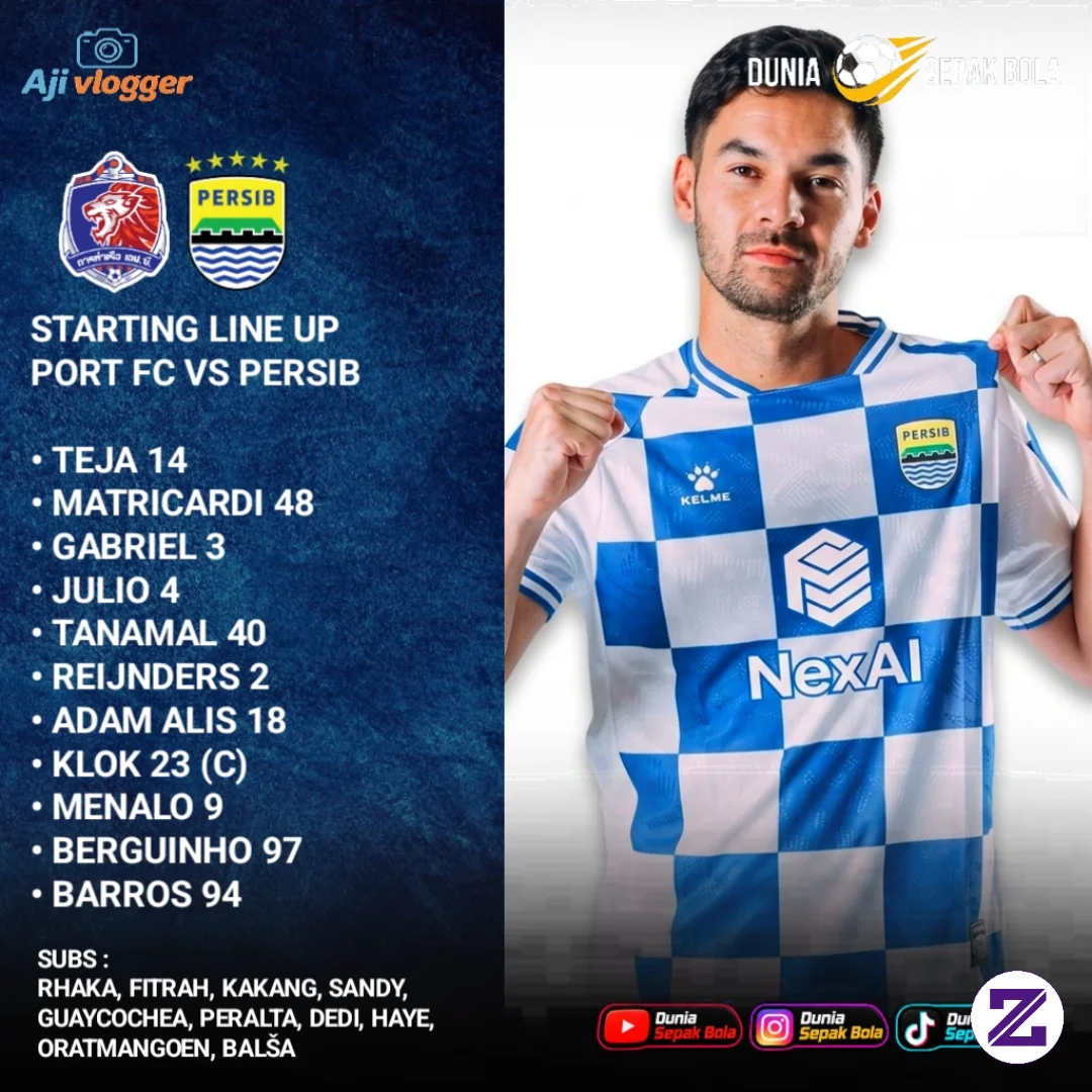 🇹🇭🇮🇩 STARTING LINE-UP: PORT FC Vs PERSIB BANDUNG